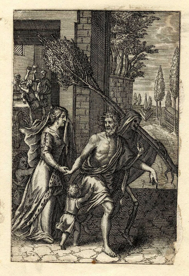 Emblem: 'he who wanders must leave'