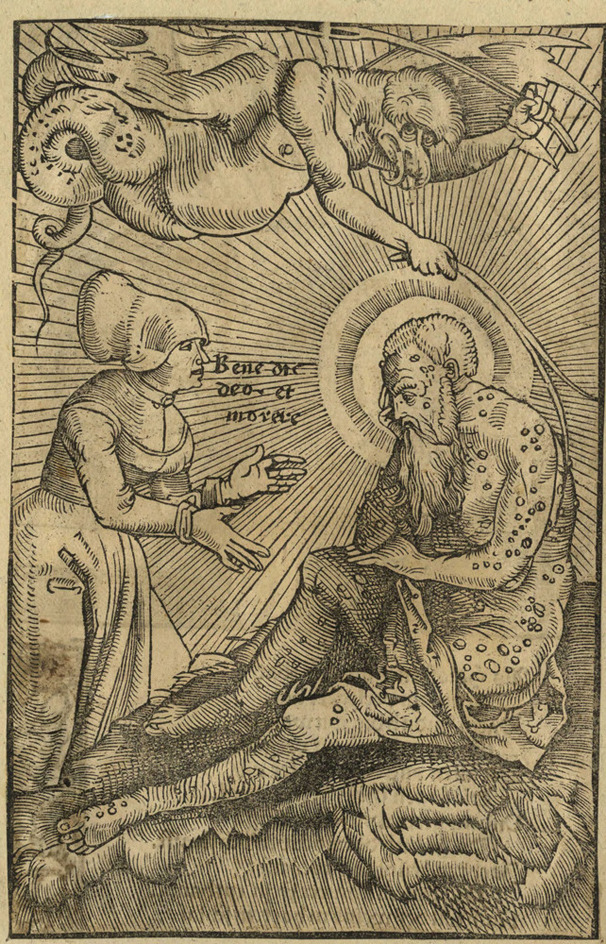 Recto: The temptation of Job
Verso: Judith with the head of Holofernes