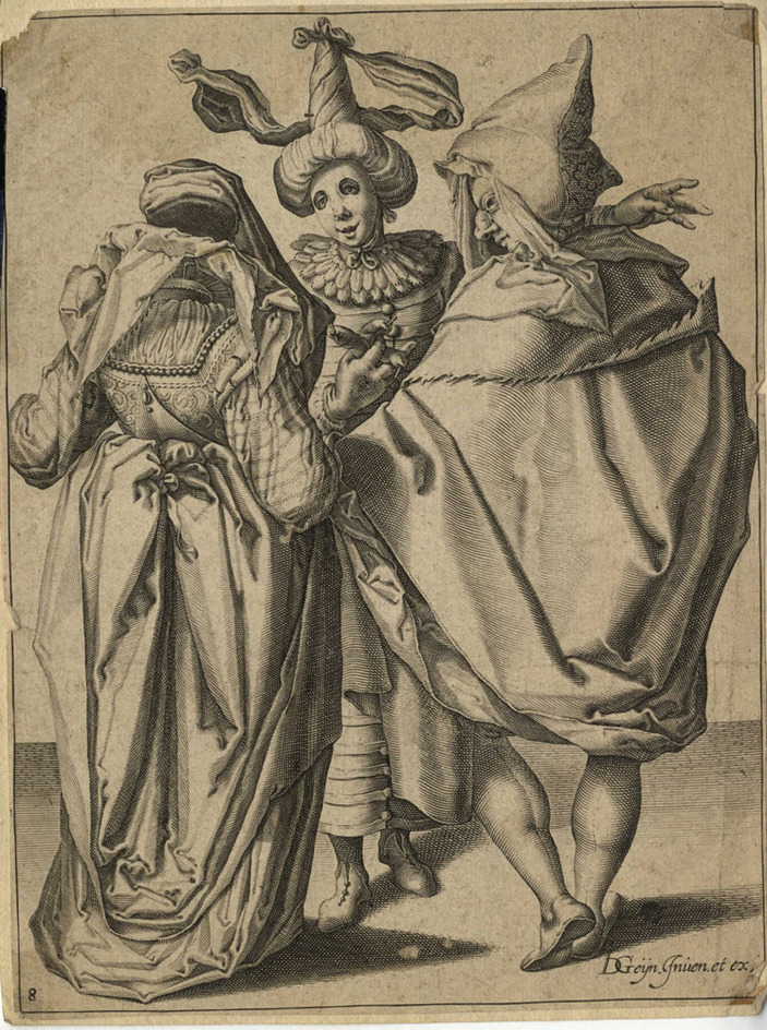 A couple adressing a gesticulating young man