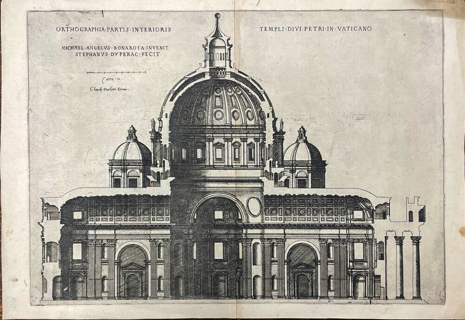 Longitudinal section of St Peter's in Rome,