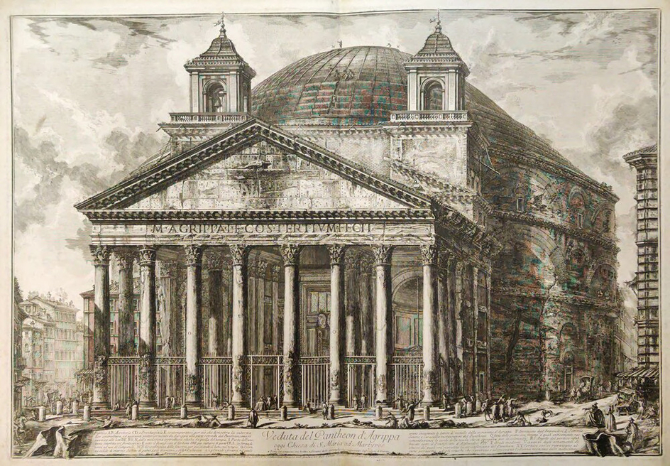 View of the Pantheon of Agrippa in Rome