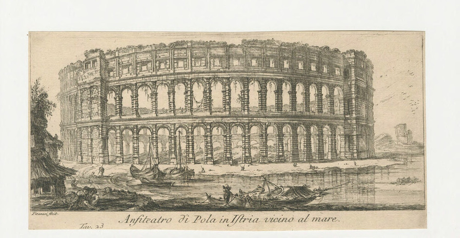 Plate 23: Amphitheatre of Pula in Istria near the sea