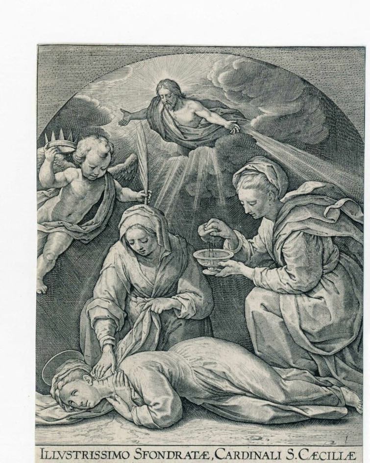 The death of St Cecilia