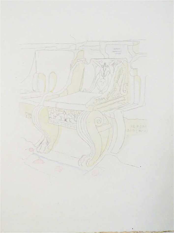 Scenes in Athens:  Throne in the Theatre
