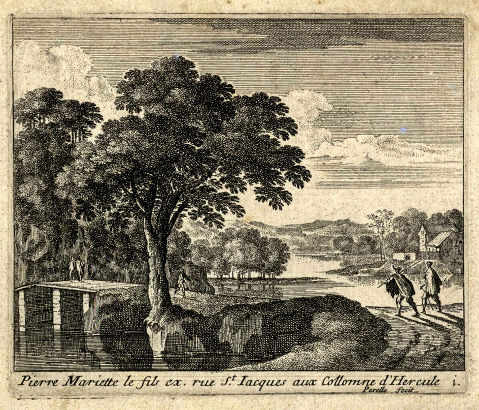 Two people approaching a bridge
