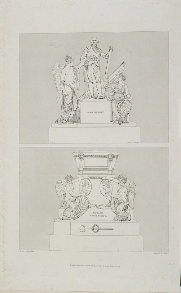 Monuments to Vice-Admiral George, 1st Lord Rodney, and Captain James Robert Mosse and Captain Edward Riou