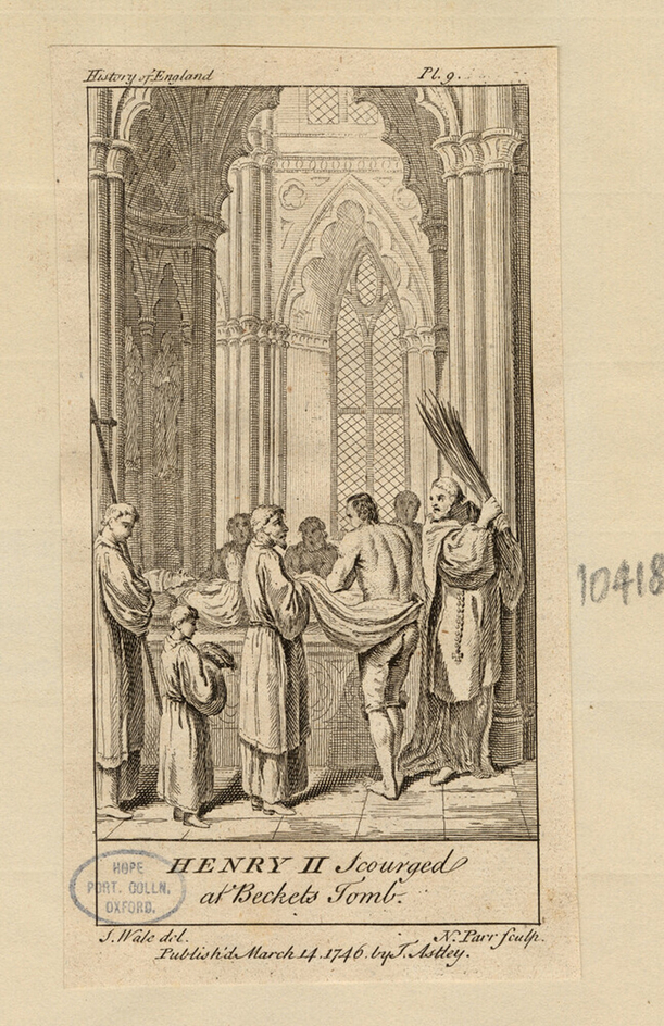 Portrait of Henry II Scourged at Beckets Tomb