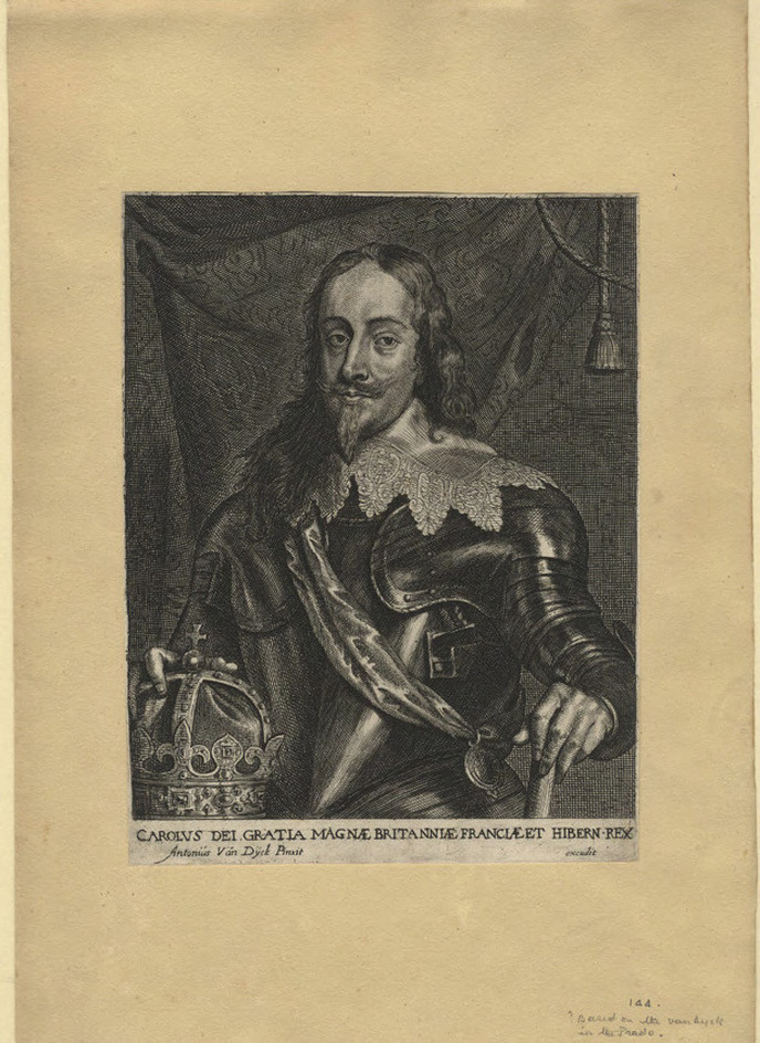 Recto: Portrait of Charles I, King of England
Verso: unidentified sketch, possibly an Ascension