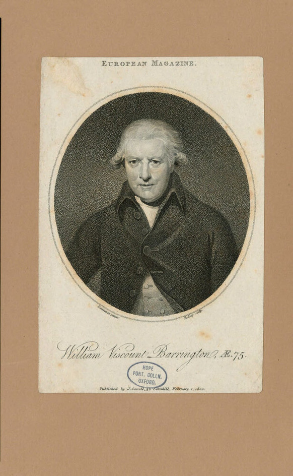 Portrait of VisCount Barrington