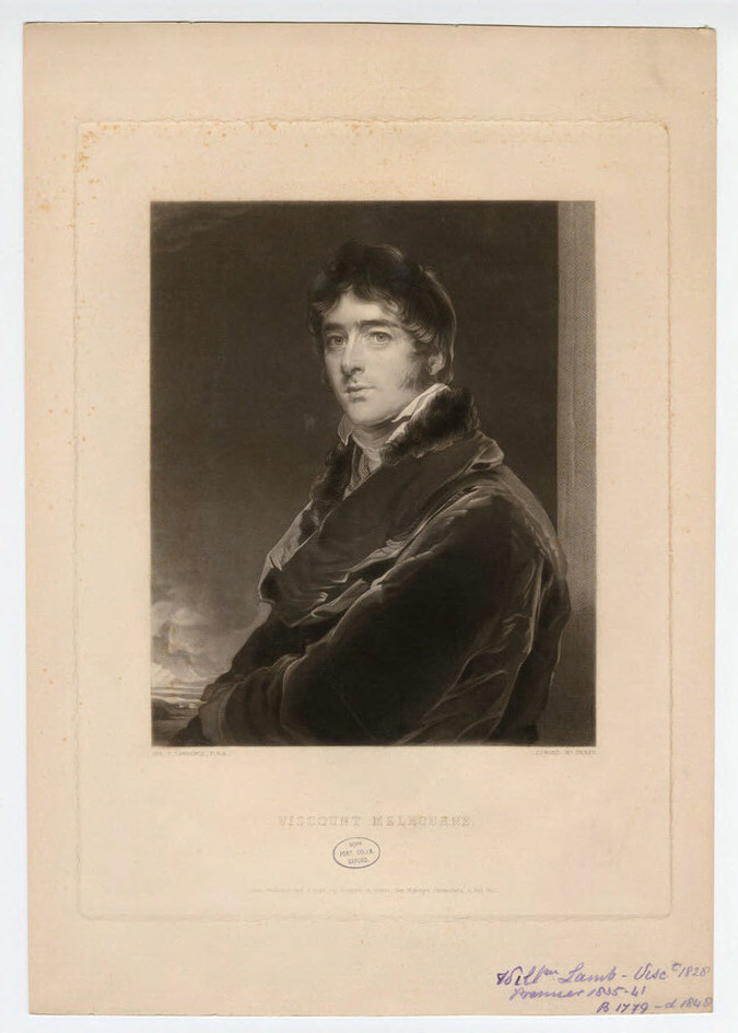 Portrait of VisCount Melbourne