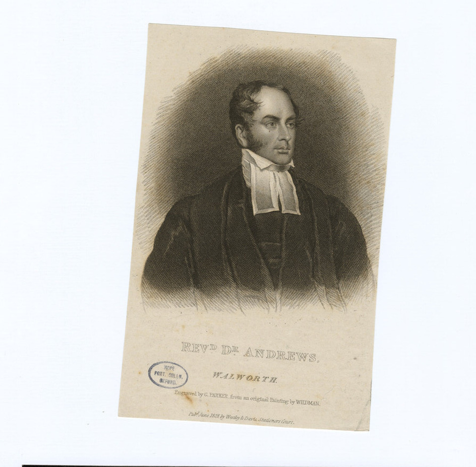 Portrait of Rev. Dr Andrews