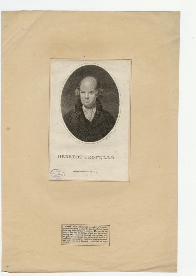 Portrait of Revd Sir H. Croft