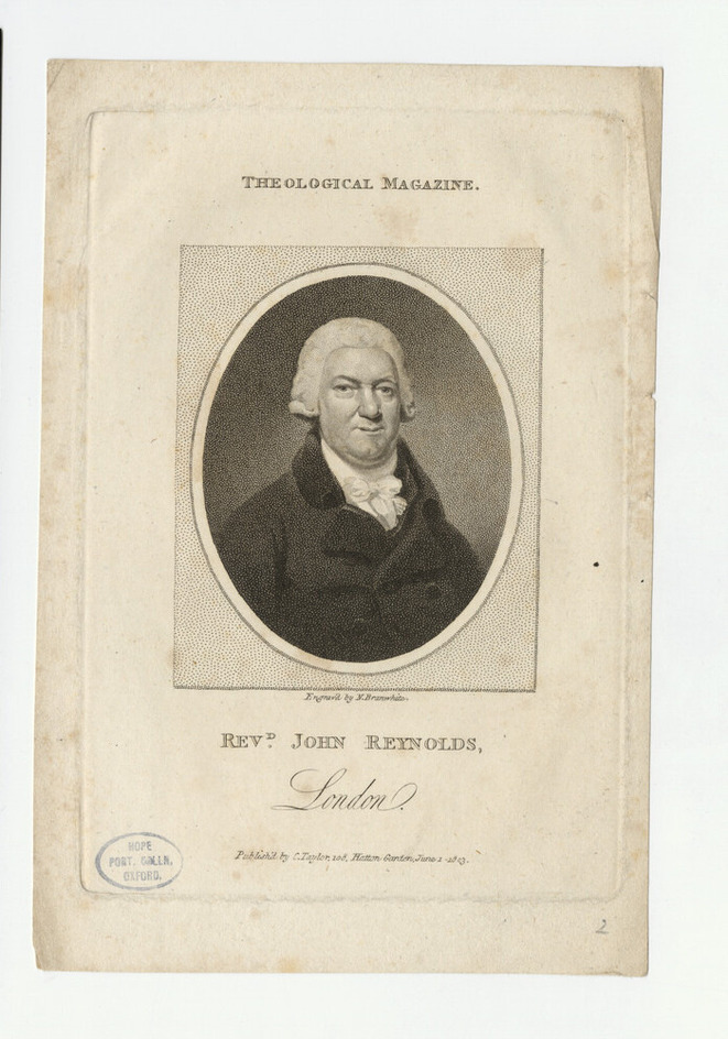 Portrait of Revd J Reynolds