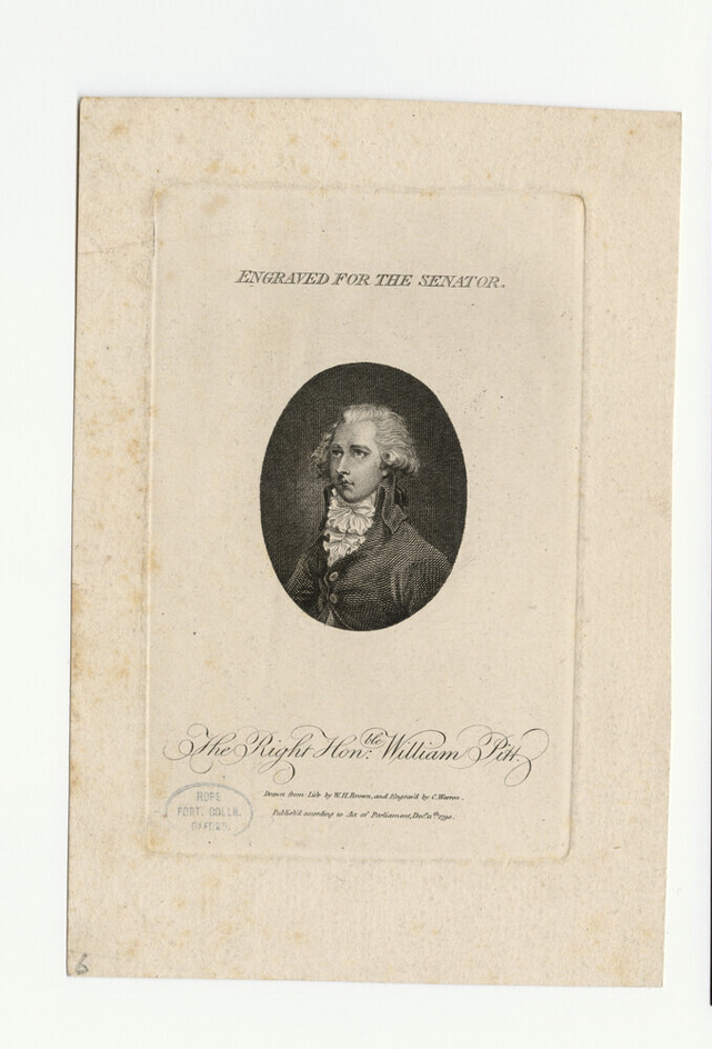 Portrait of W. Pitt