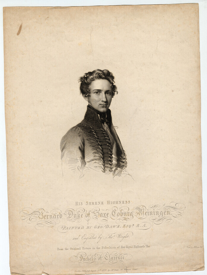 Portrait of Bernhard of Saxe Coburg Meiningen, Duke