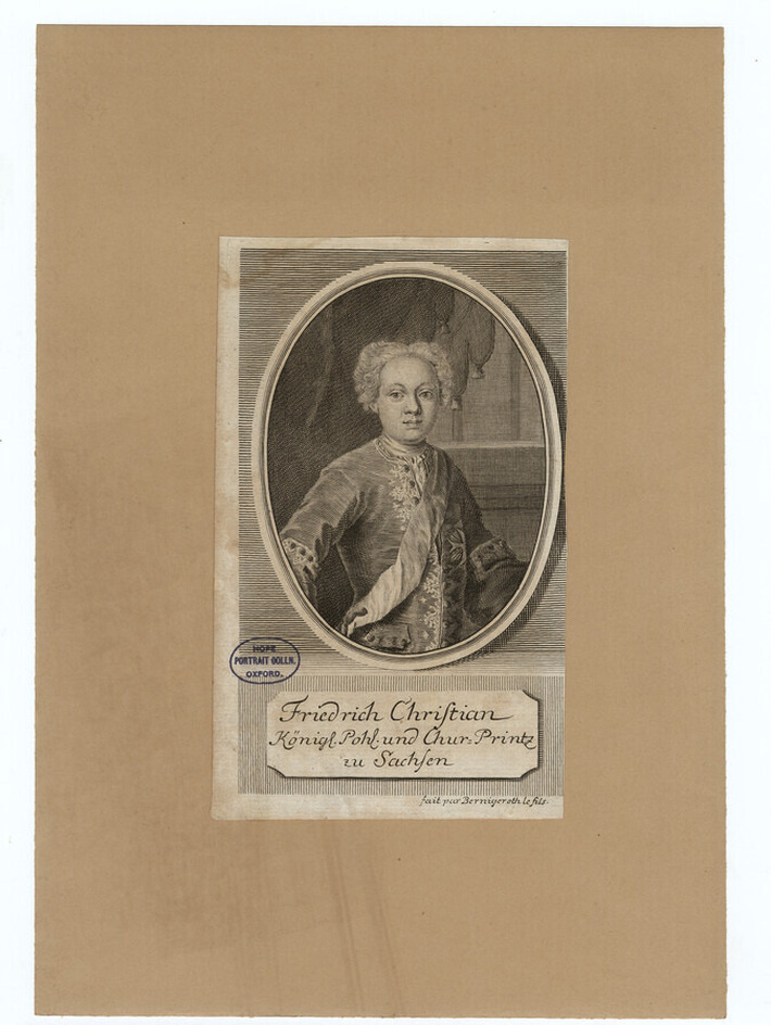 Portrait of Frederick Christian, King of Poland