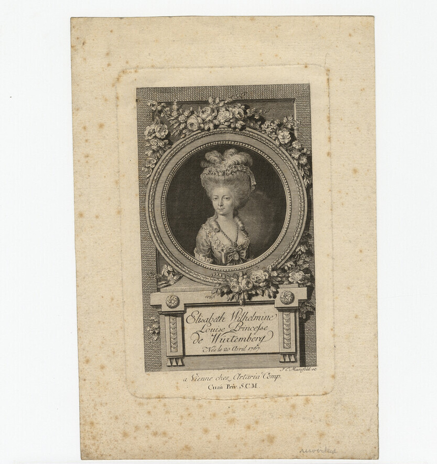 Portrait of Princess Elisabeth Wilhelmine Louise, Duchess of Württemberg