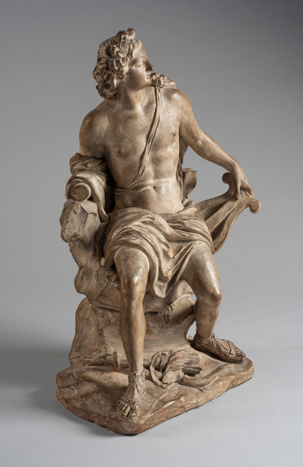 Apollo Seated, Holding His Lyre, Attentive to the Muses