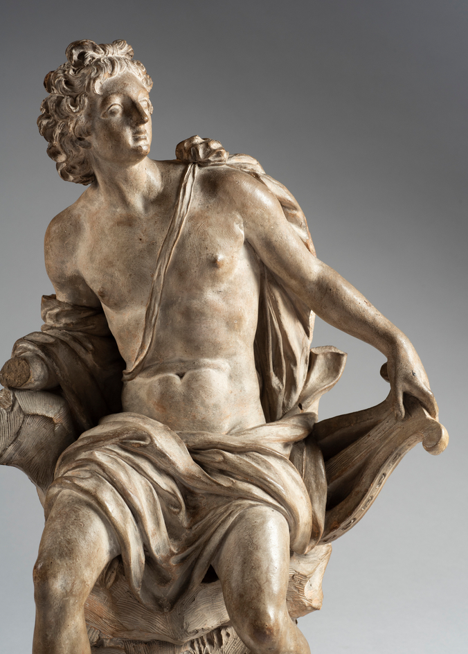 Apollo Seated, Holding His Lyre, Attentive to the Muses