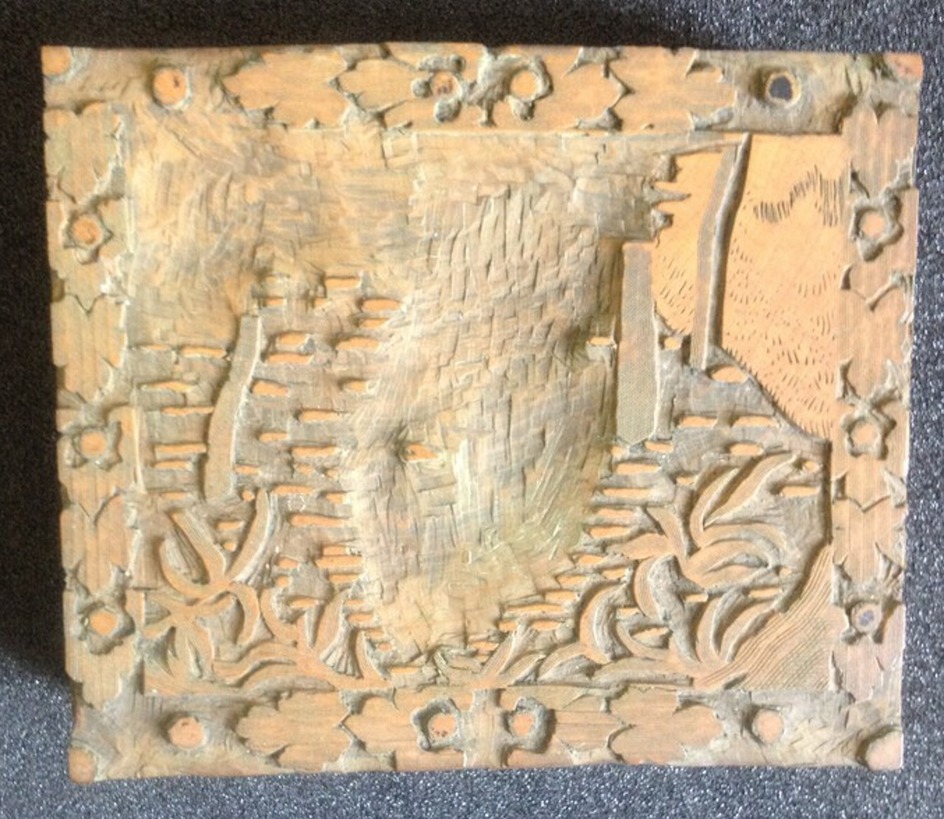 One of four woodblocks for Fisherman, illustration to 'Queen of the Fishes'