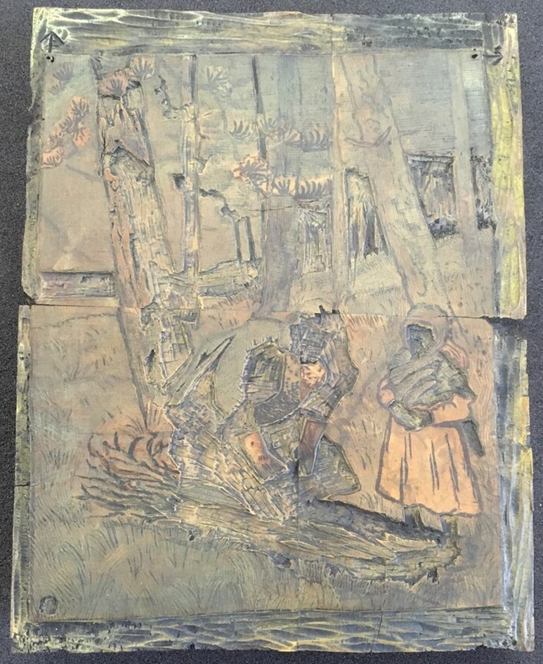 One of five woodblocks for Le Fagot