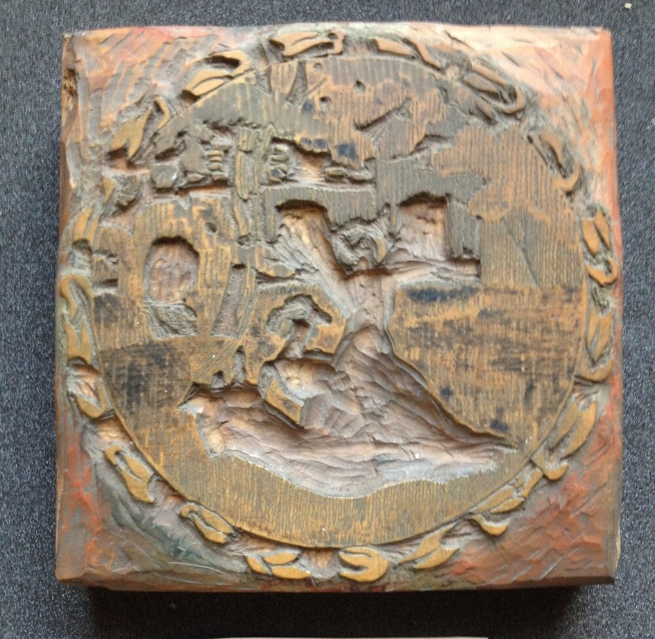 One of five (four extant) woodblocks for Les Princesses au Pommier Doux (R.Steele)
