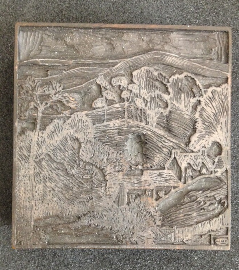 Woodblock for Landscape, Blackpool, Devon