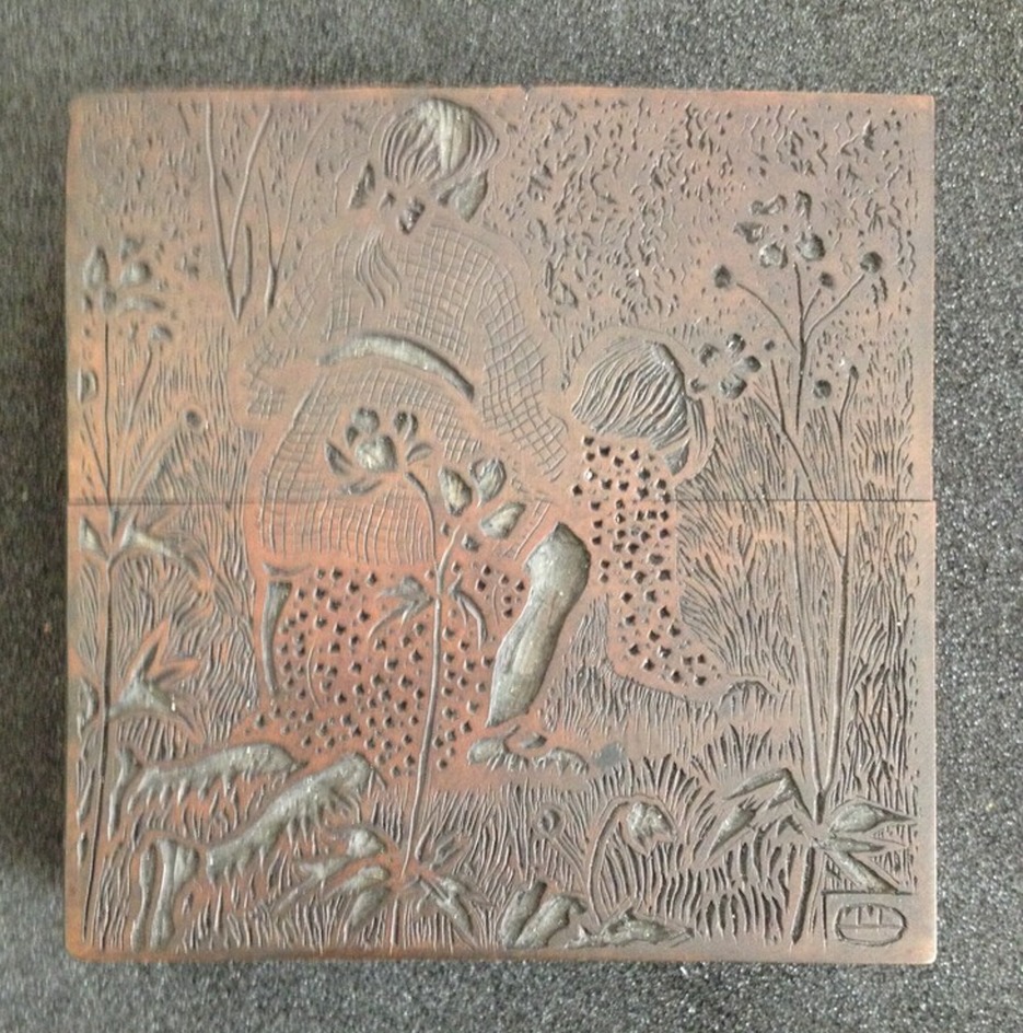 Woodblock for On the Lawn