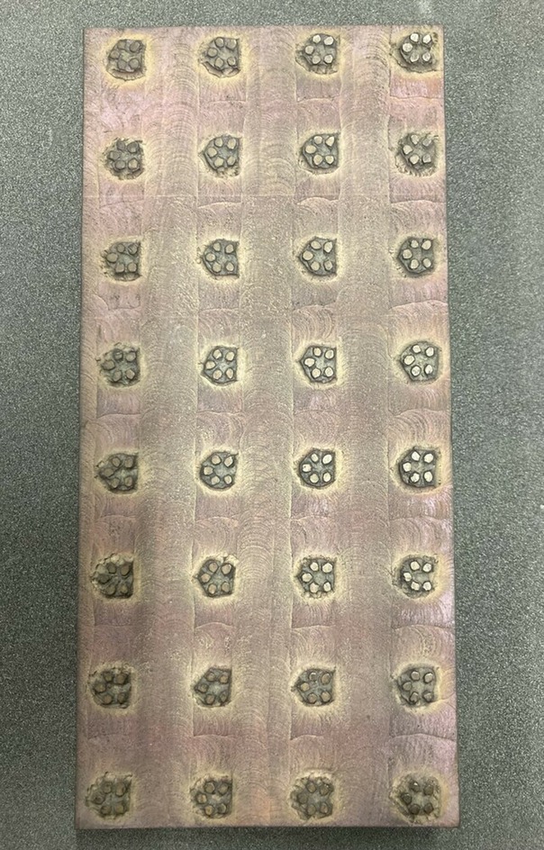 One of two woodblocks for Violets, repeat pattern for cover to 'Christabel, Kubla Khan, Fancy in Nubibus, and Song from Zapolya' by Samuel Taylor Coleridge