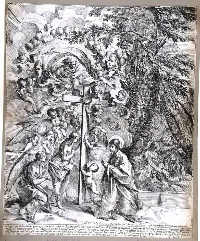 The Infant Christ embracing the Cross, with the Virgin and angels