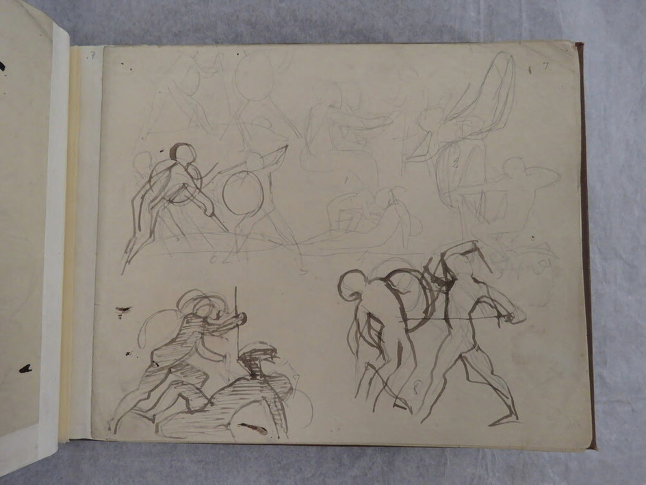 Studies for illustrations to the Iliad and the Odyssey, The Iliad, Battle scenes