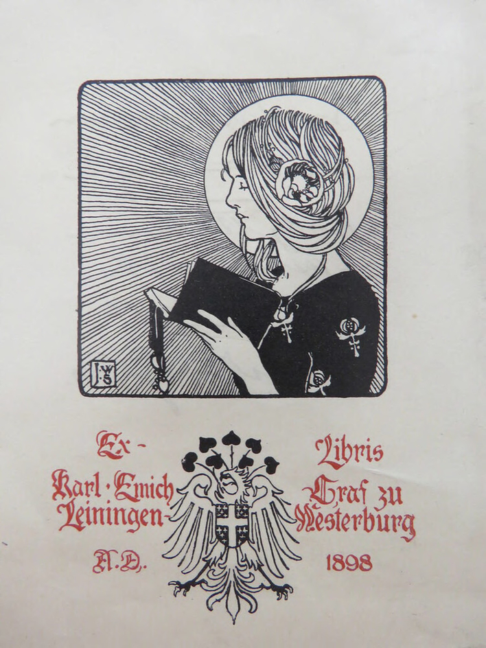 Bookplate for Karl Emich Graf zu Leiningen-Westerburg