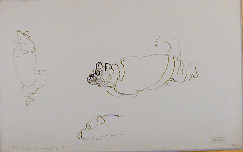 Three studies of a pug | Art UK