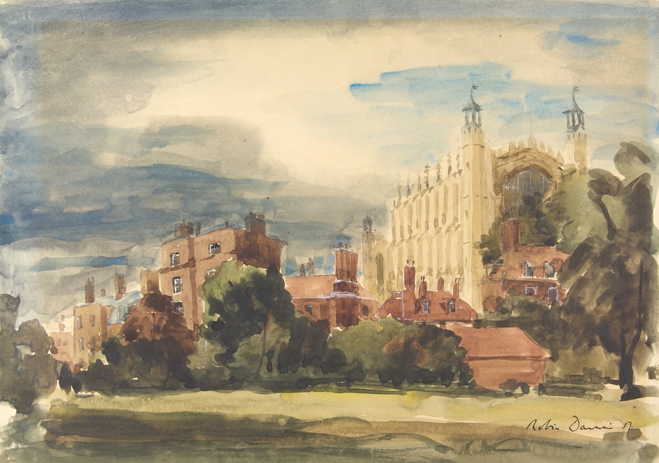 Baldwin's Bec and College Chapel from Luxmoore's Garden