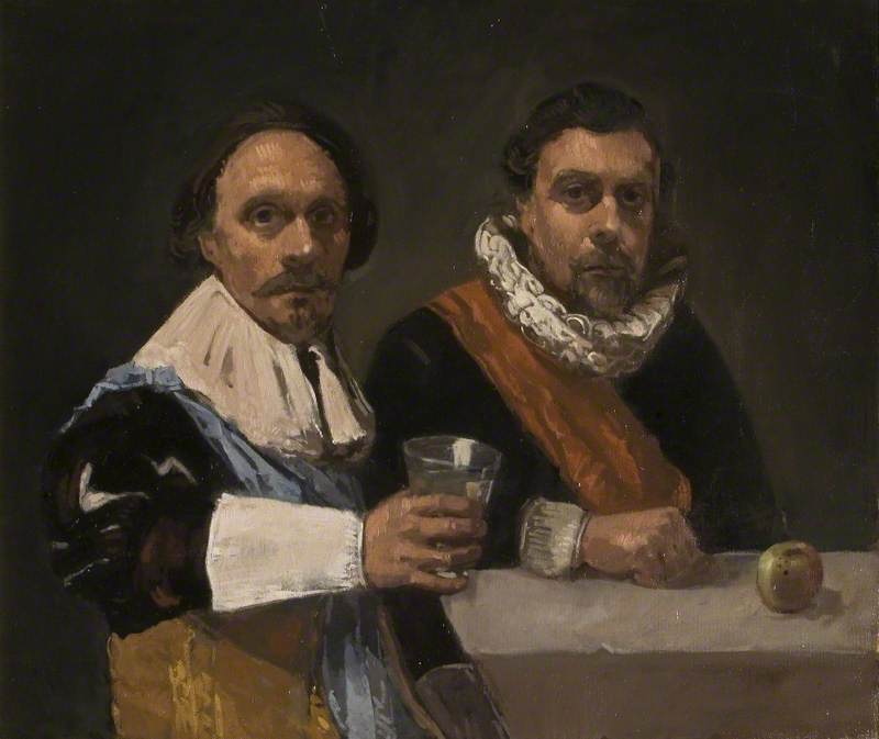 Double Portrait of Two Gentlemen in Militia Costume