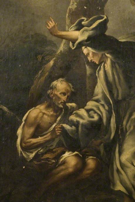 A Meeting of Saint Jerome and Another Mendicant
