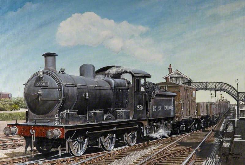 J17 Steam Engine at March Station, Cambridgeshire