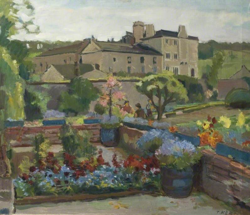 Flower Garden with a Large House beyond*