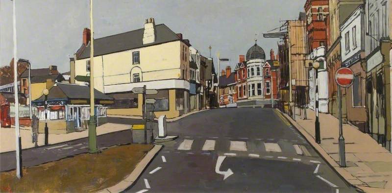 Study for a Painting of Market Street, Wellingborough, Northamptonshire, Prior to Demolition