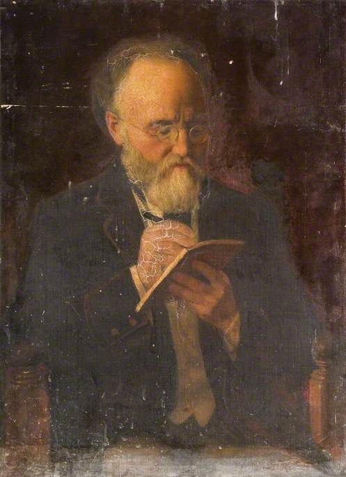 Portrait of a Man Holding a Pen and Book