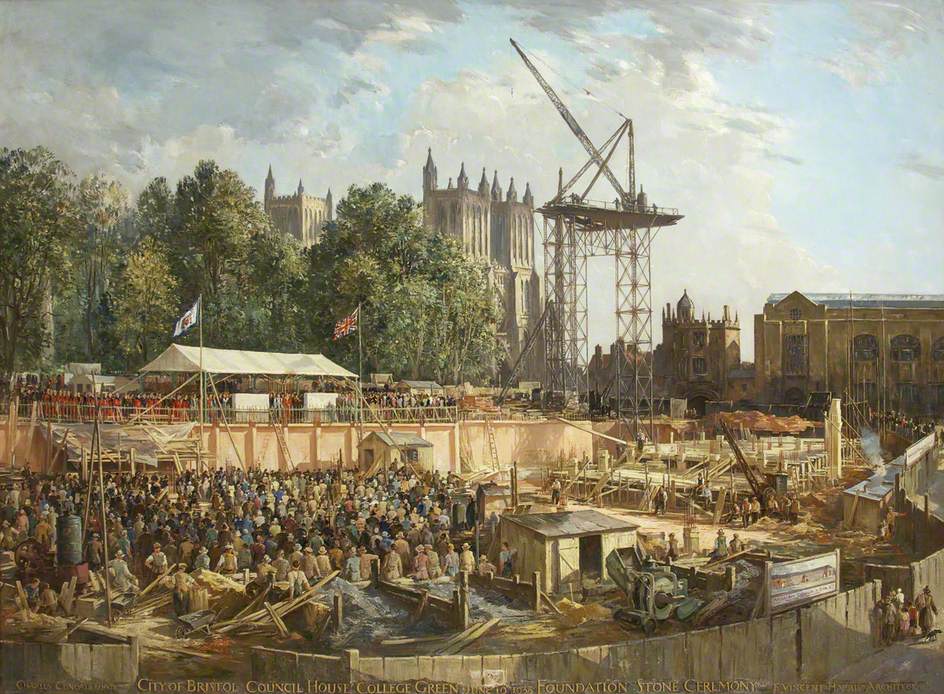 City of Bristol Council House, College Green, 10th June 1938, Foundation Stone Ceremony