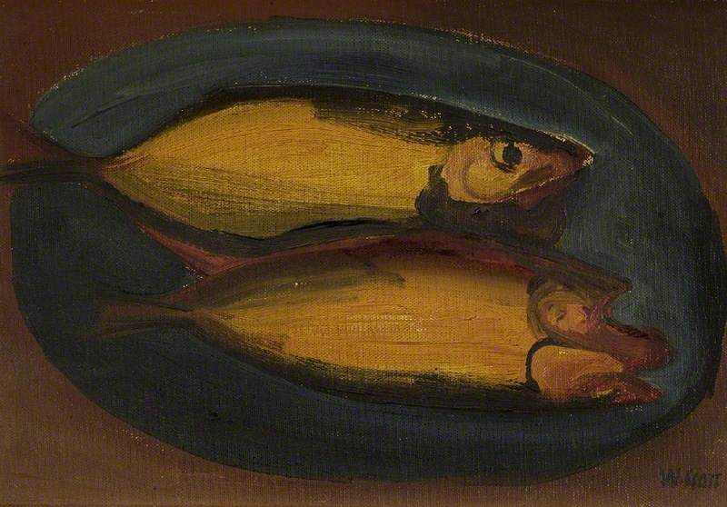 Kippers on a Blue Plate