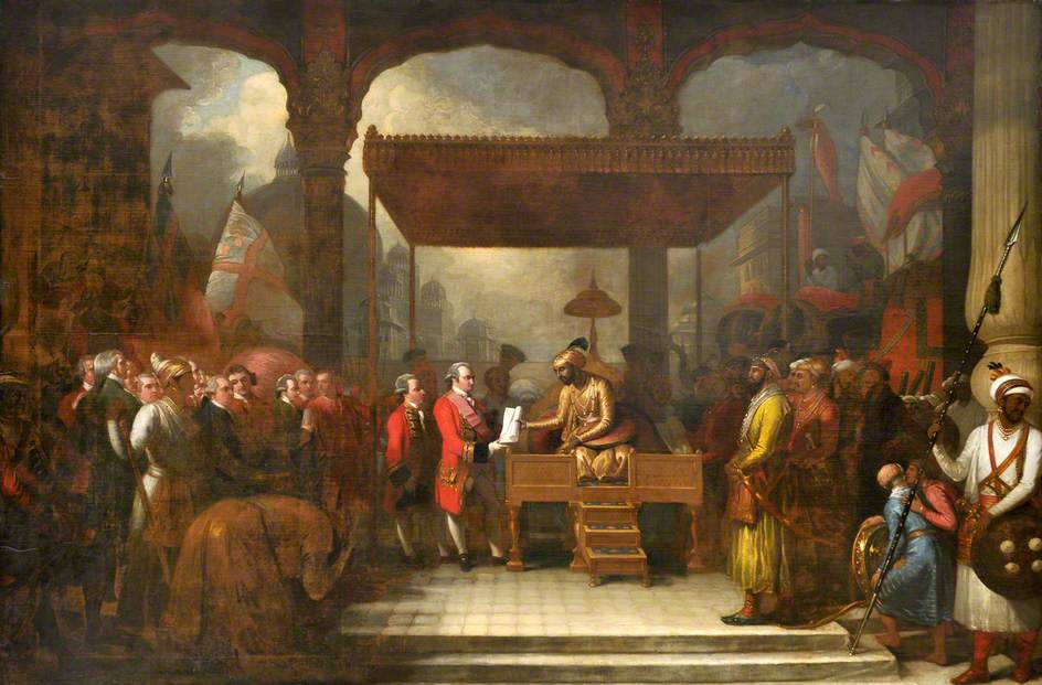 Shah 'Alam, Mughal Emperor (1759–1806), Conveying the Grant of the Diwani to Lord Clive, August 1765