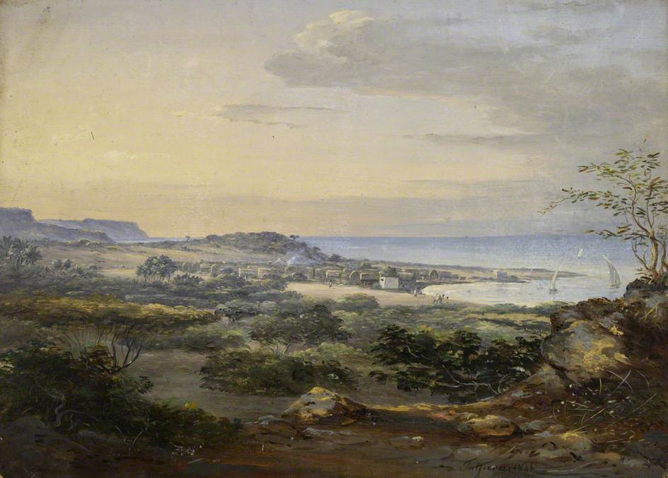 Tajura:  Landscape with a Small Town beside a Bay