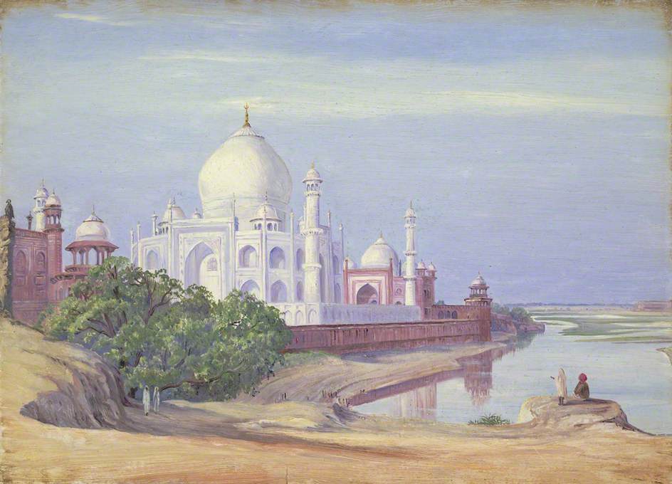 'The Taj, Agra, and Distant Fort, India. April 1878'