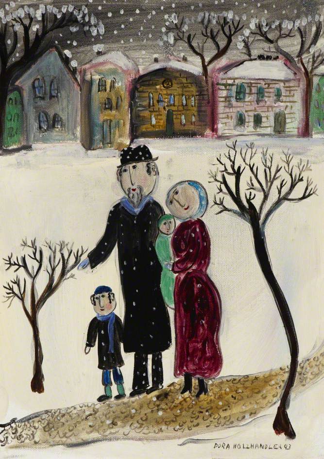 Jewish Family in the Snow