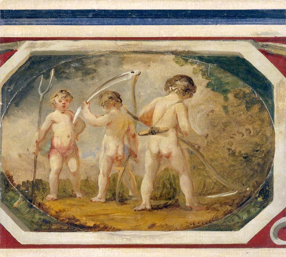 Putti Making Hay