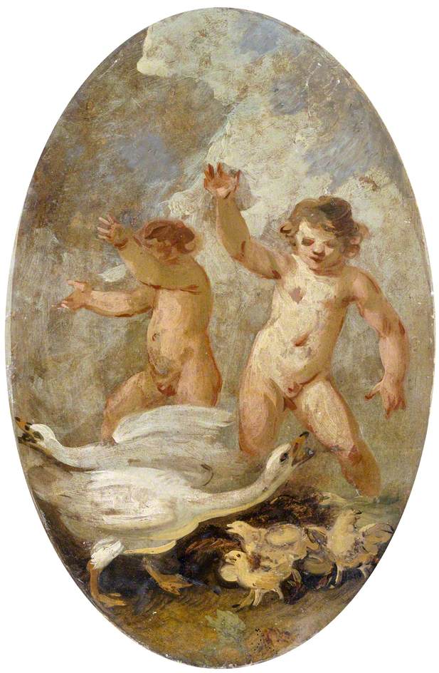 Putti with Geese