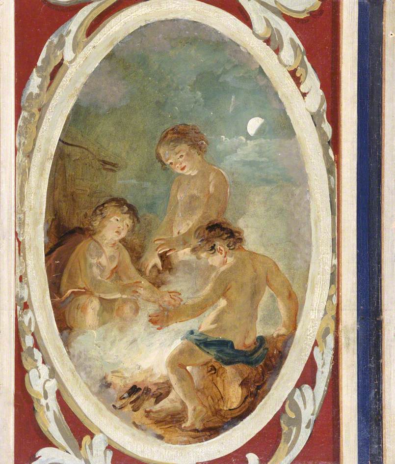 Putti Warming Themselves