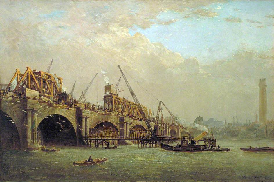 The Demolition of Waterloo Bridge, London